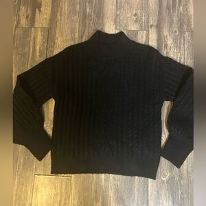 Vince Camuto Women's Mock Neck Cable Knit Pullover Sweater